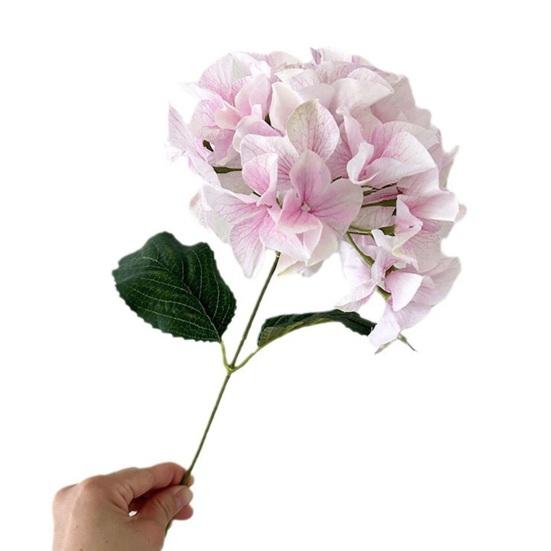 Real Touch Artificial Hydrangea Flower 14 Inch Large Full Faux Silk Hydrangea Flower with Stem for Floral Arrangement Home Table