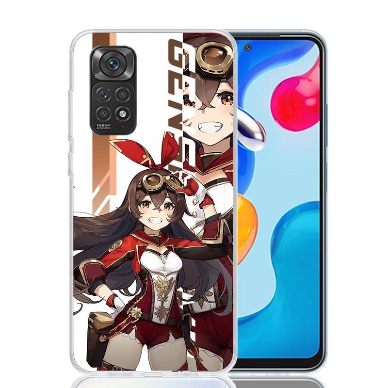 Anime Genshin Impact Phone Case For Xiaomi Redmi Note 14 13 12S 12 11S 11T 11E Pro Plus 10S 10 Art Customized Coque Capa Note 13