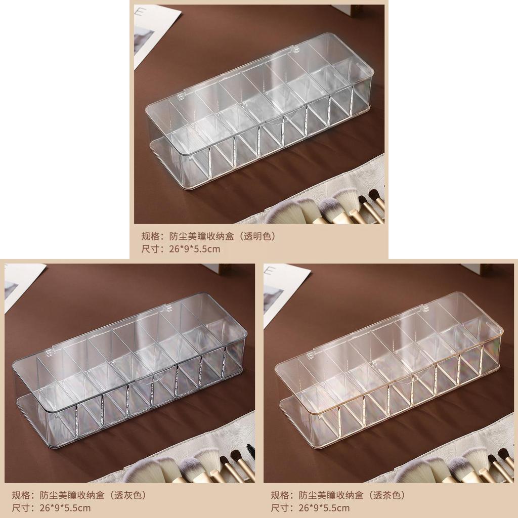 Clear Ps Contact Lens Organizer With Divided Compartments For Home Storage