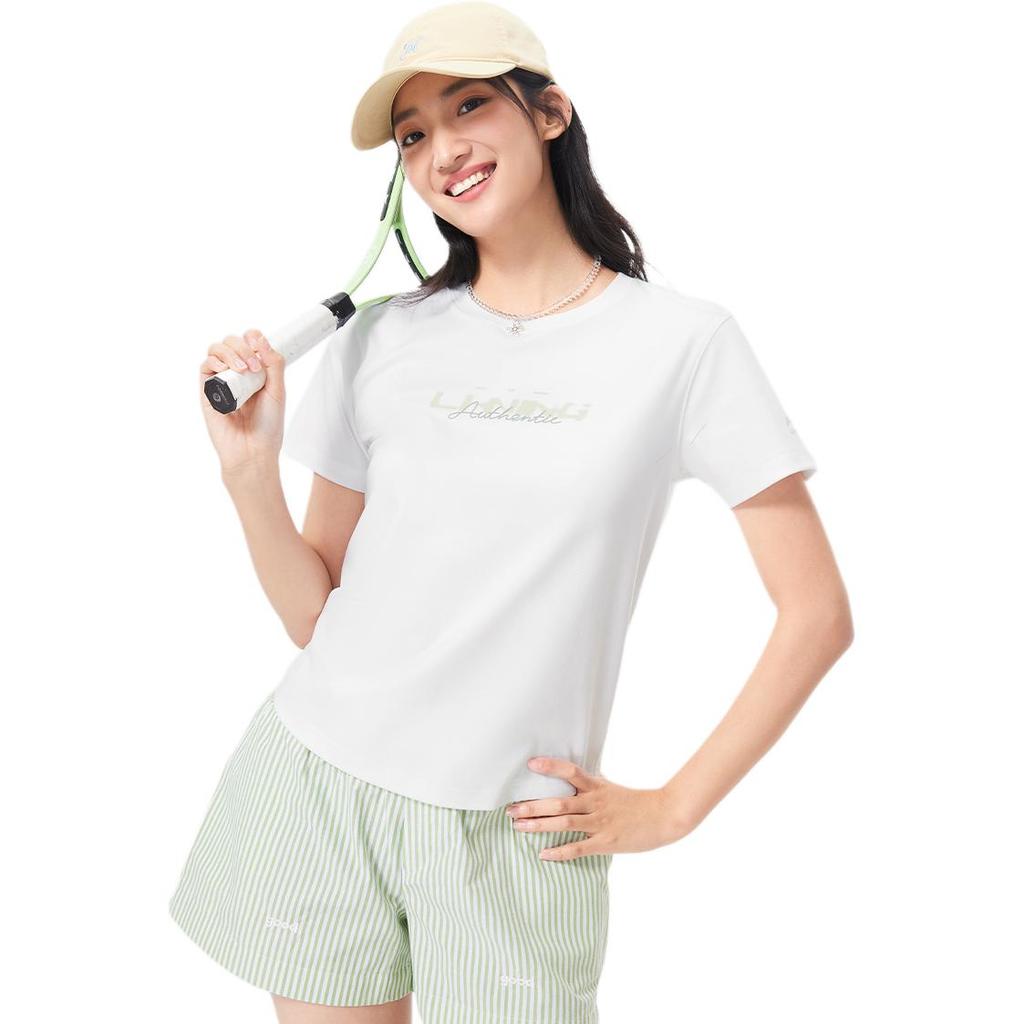 Li-Ning Quick-Drying Cool Round Neck Casual Logo T-Shirt Women Tops ATSW624-1