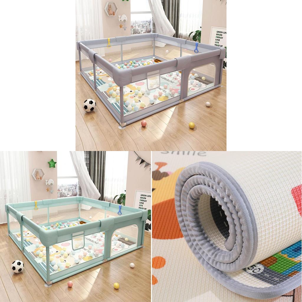 Baby Safety Fencing Playpen Indoor Gate With Ocean Ball And Hand Pull For Crawling And Learning