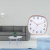 Miniature Dollhouse Round Table with Vintage Digital Wall Clock Design for Pretend Life Garden Play