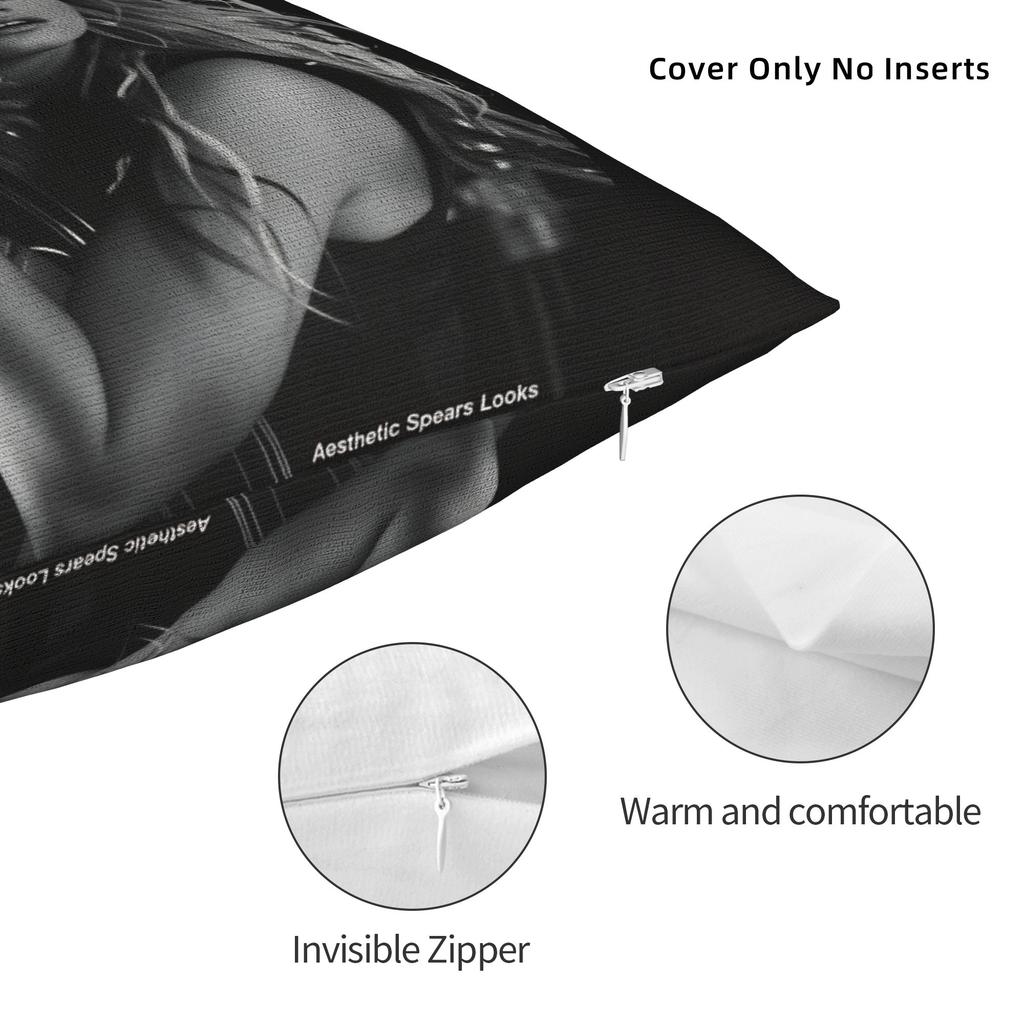 Star D-De Britneys-Spears Singer Pillow Case Graphic Pillow Cover Vintage Pillowcases For Living Room Sofa