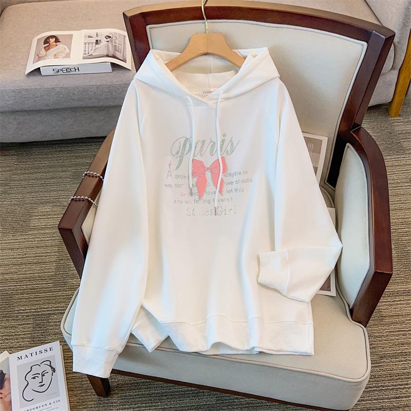Plus Size Autumn Hooded Sweatshirt, Chest Circumference 150/160, Loose Fit for 200-350 Jin
