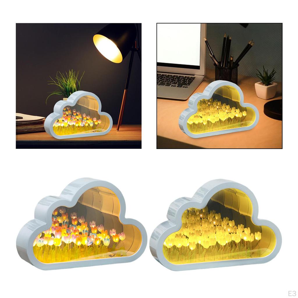 Night Light Materials Set Mirror Decoration Desk Lamp