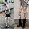 High Waist Leopard Pantyhose 80D Sexy Long Socks New Leggings  Women