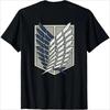 Attack on Titan Σεζόν 3 Scout Regiment Distress T-Shirt Anime Μπλουζάκι Γραφικά T-Shirts Harajuku Τοπ Μπλουζάκια