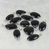 Black Tourmaline Quartz Gemstone Pendant Jewelry Making For Silver Jewelry Supply Bulk Wholesale Bezel Pendant Necklace Gemstone Cabochon
