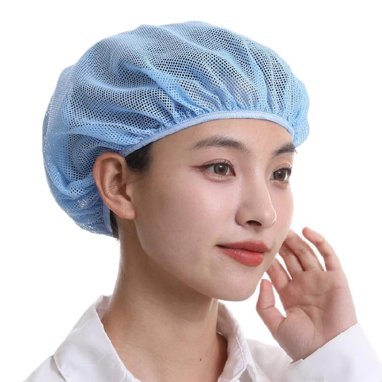 Berretto da lavoro in rete estivo per copertura dei capelli in compiti di fabbrica e cucina, design elastico senza visiera con vestibilità leggera