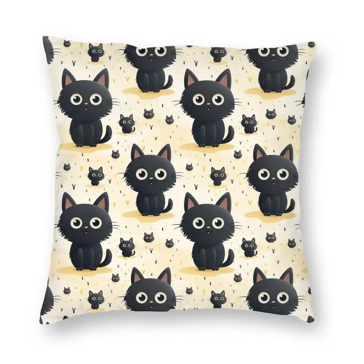

Черный кот Милый Хэллоуин Домашний питомец Наволочка Принт Ткань Наволочка для подушки Украшение Наволочка для диванной подушки Чехол Автомобиль На молнии 66x66cm бежевый
