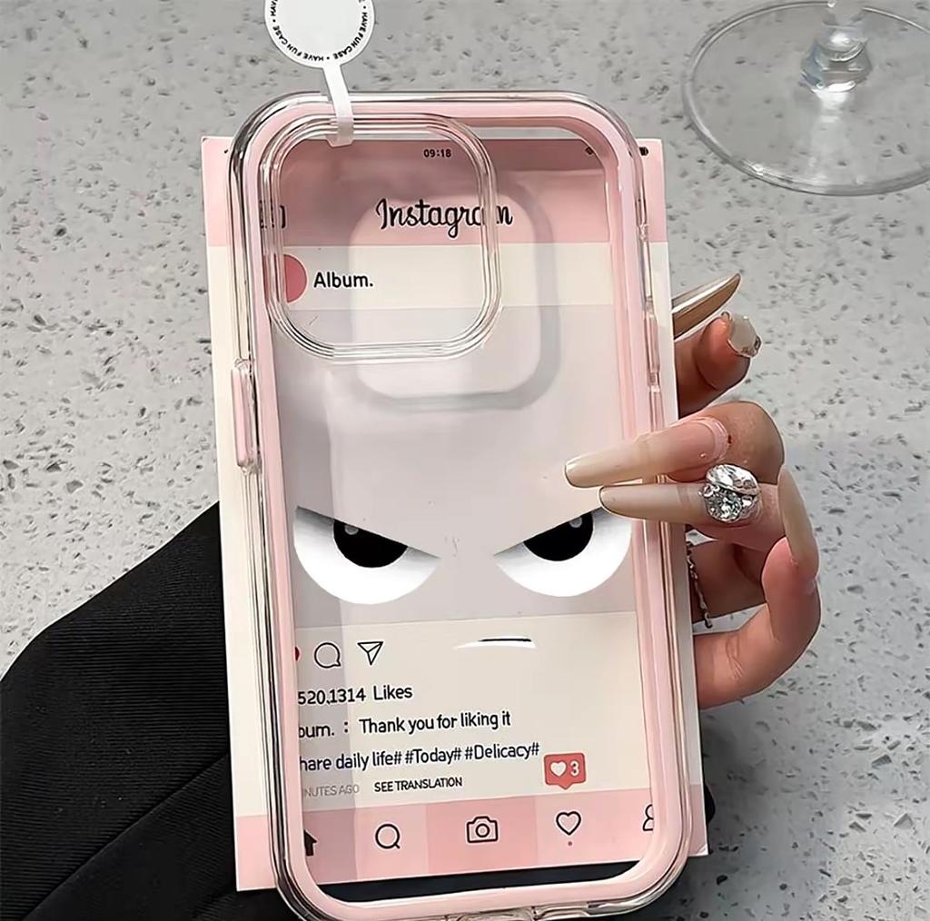 Fun milk fierce expression applies to Apple iPhone17 2-in-1 16Pro mobile phone case 14/15 personality 12 sets 13