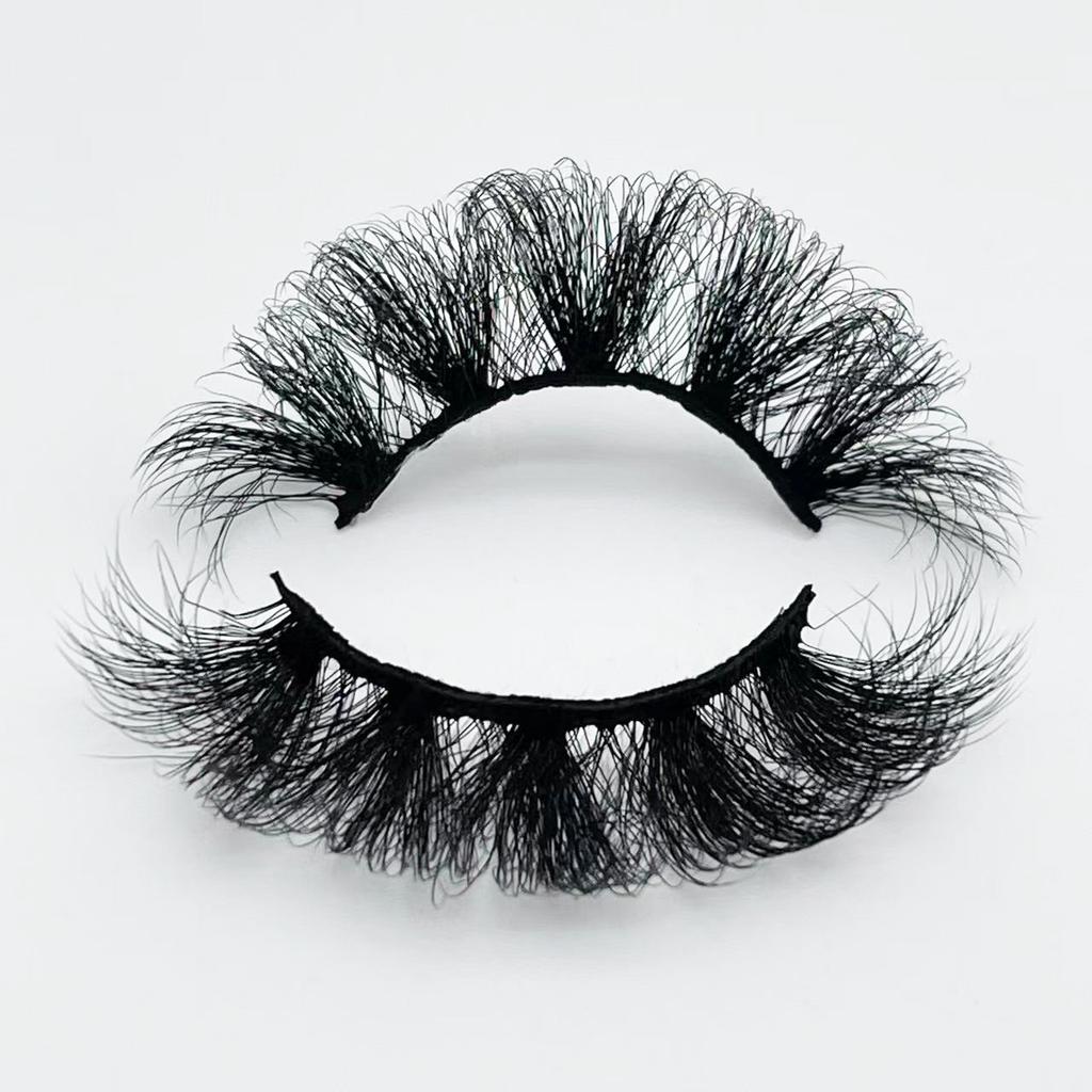 20mm Imitation Mink Eyelashes European And American Eyelashes Thick And Messy Russian Curly Fried Hair False Eyelashes