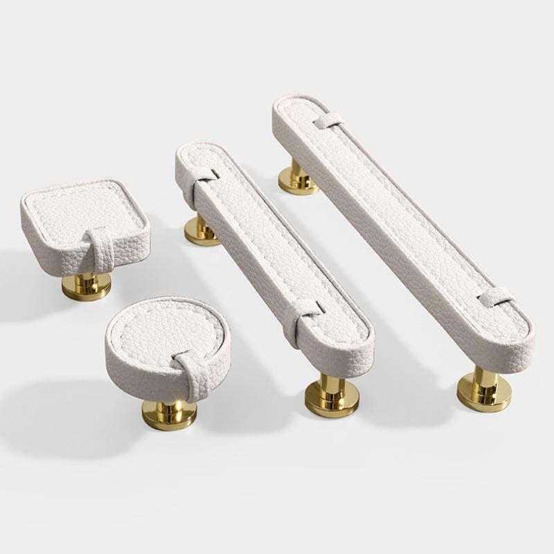Zinc Alloy Leather Handle Shoe Cabinet Knobs And Handles Kitchen Cupboard Door Pulls Drawer Knobs Furniture Handle Hardware