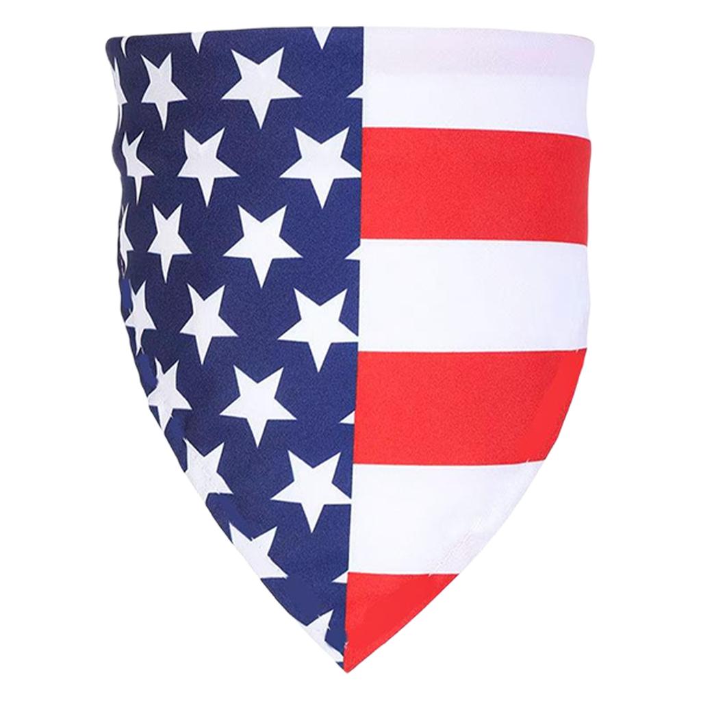 Patriotic Pet Bandana Soft Breathable Triangle Scarf for Dogs and Cats with Flag Print for Holiday Occasions and Daily Wear