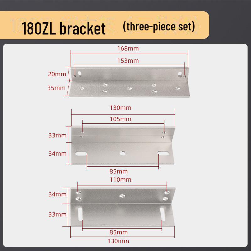 180 kg schweres Magnetschloss für eine Tür mit ZL-Halterung und 350 LC schweres elektromagnetisches Schloss für Doppeltüren mit Saugplatte für rahmenlose Glastüren.