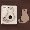 1pc leather handmade stamping cutting die mold, cat shaped punch template, DIY making leather cat hanging decorate puncher tool