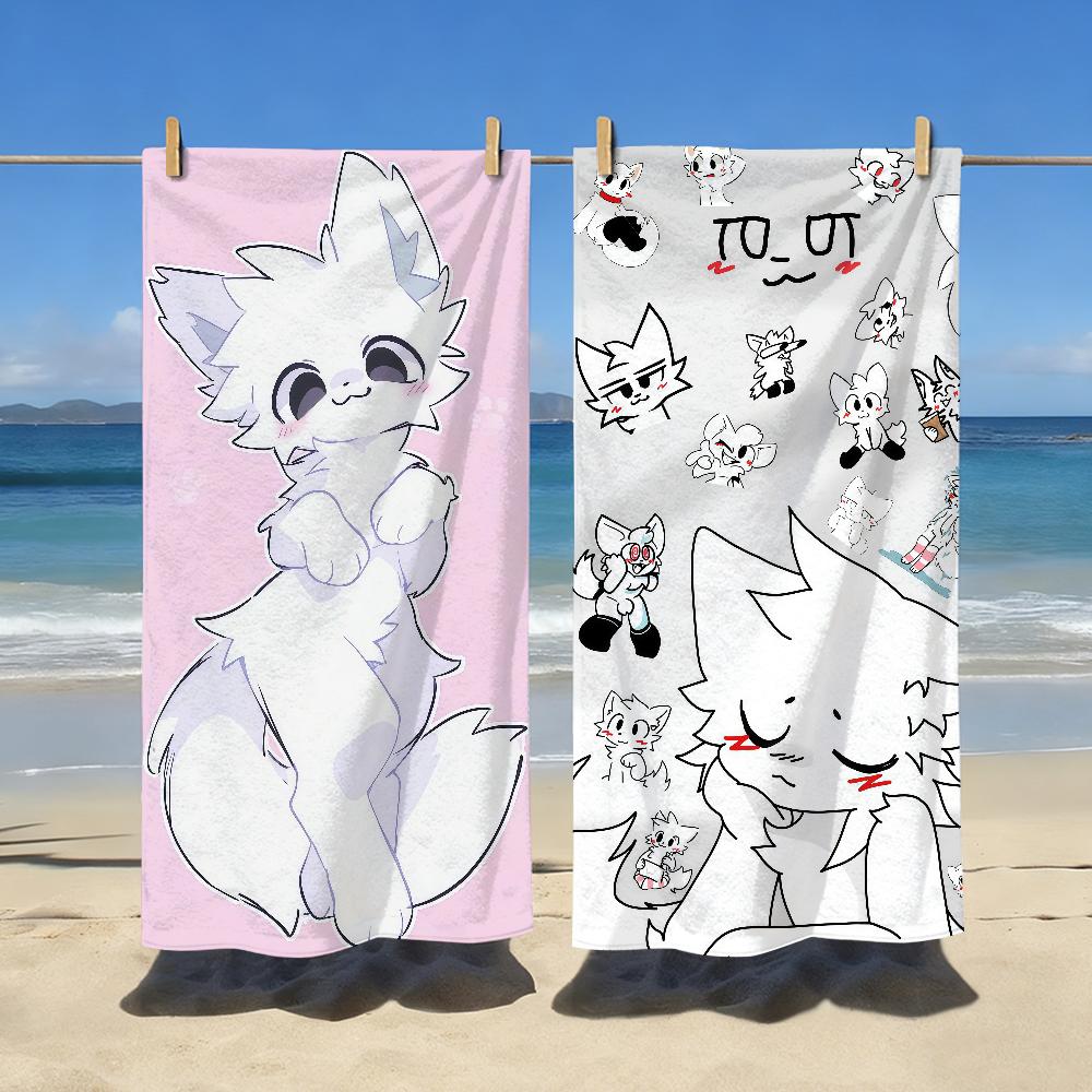 Cartoon Cute BoyKisser Towel Sports Quick Dry Travel Camping Gear Sandproof Soft Light Large Beach Towel