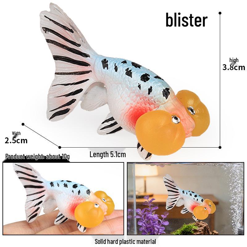 Solid Cross Water Drop Fish Simulation Toy Model - Bobo Sea Creature Ornament