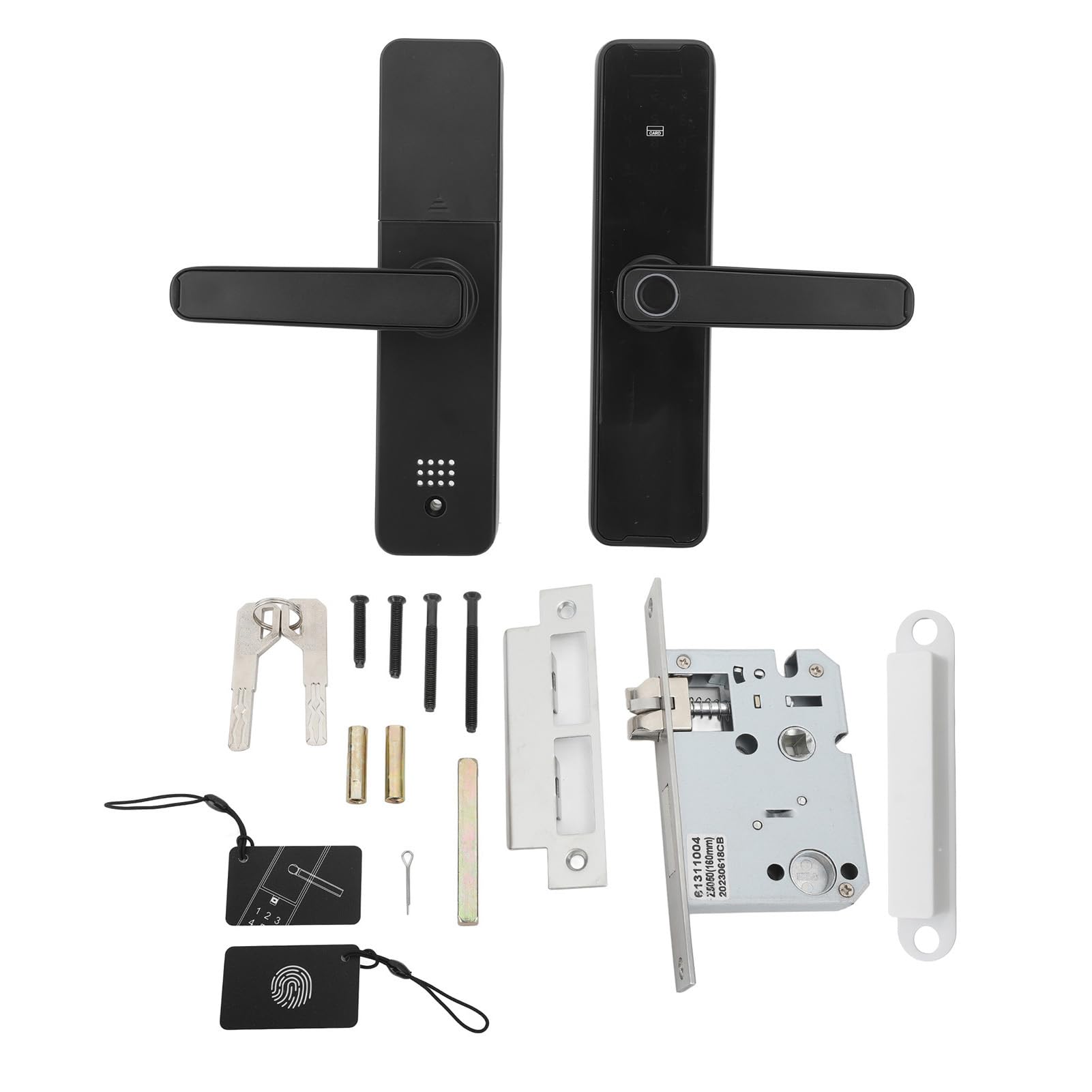 ZJchao Intelligent Smart Waterproof Design Fingerprint Lock Swipe Card Key Password Electronic Lock for Wooden Doors with Handle Fingerprint Lock Elec