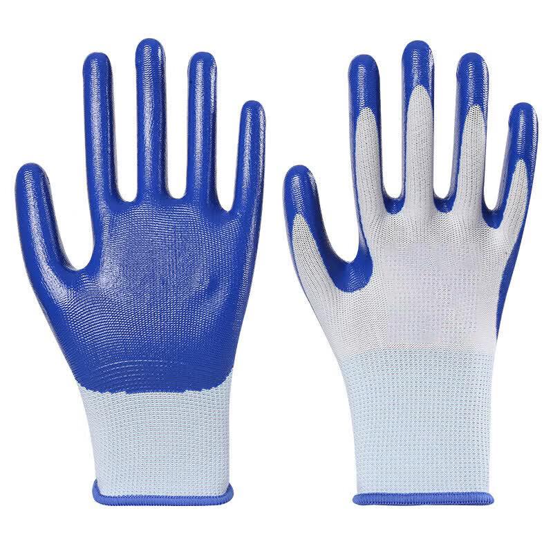 N518 Thin Oil-Resistant Industrial Work Gloves (12 Pairs)