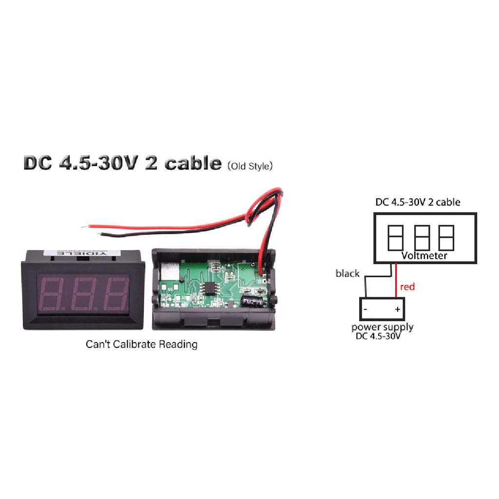 5/10pcs Digital 0.56 Ammeter Voltmeter DC 4.5-30V 0-100V AC 30-500V 10-600V Voltage Amp Meter Detector Monitor Calibrate Reading