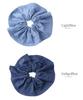 VINGTAINE Dungaree Large Trendy Hair Hair Women's Denim-Style Scrunchie, Scrunchie, Accessory, Tie, HS-218-IG