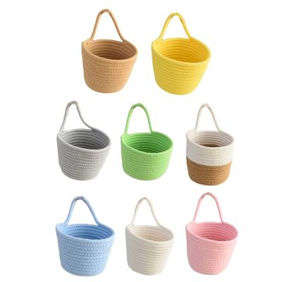 Hanging Storage Baskets Vegetable Fruit Baskets Cotton Thread Decorative Basket