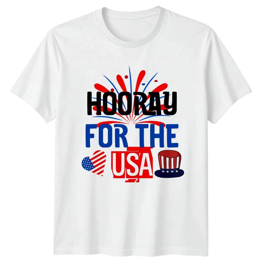 Hooray For The USA Unisex T Shirt 4th Of July Gift S
