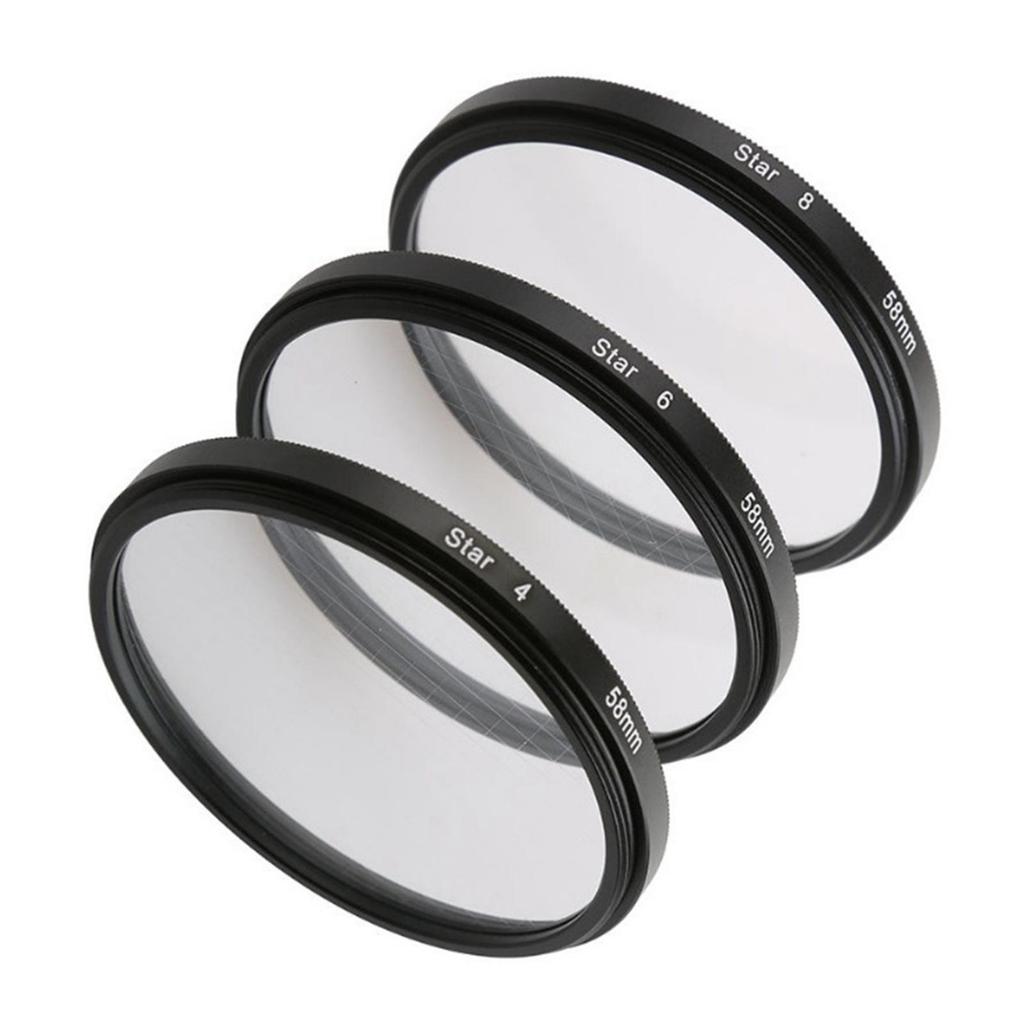 Camera Lens Star Filter 4/6/8 Line Starlight Night Photography for Canon for Nikon for Sony for Pentax for Panasonic for Olympus