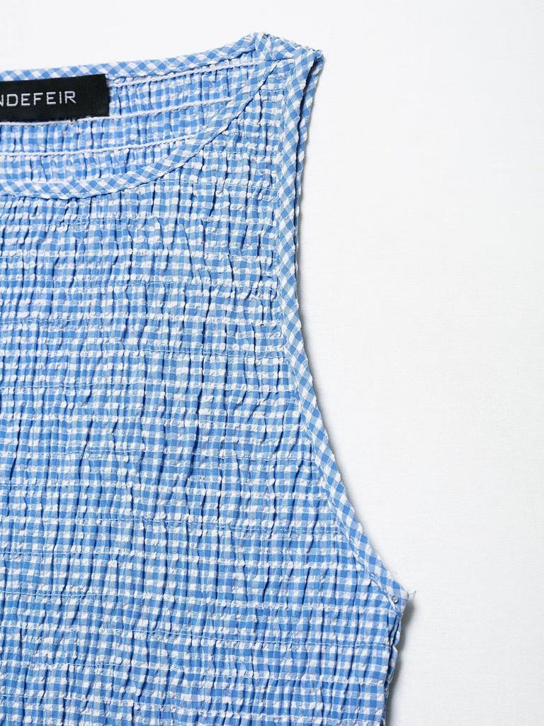 2025 Spring Women's European & American Style Plaid Midi Dress