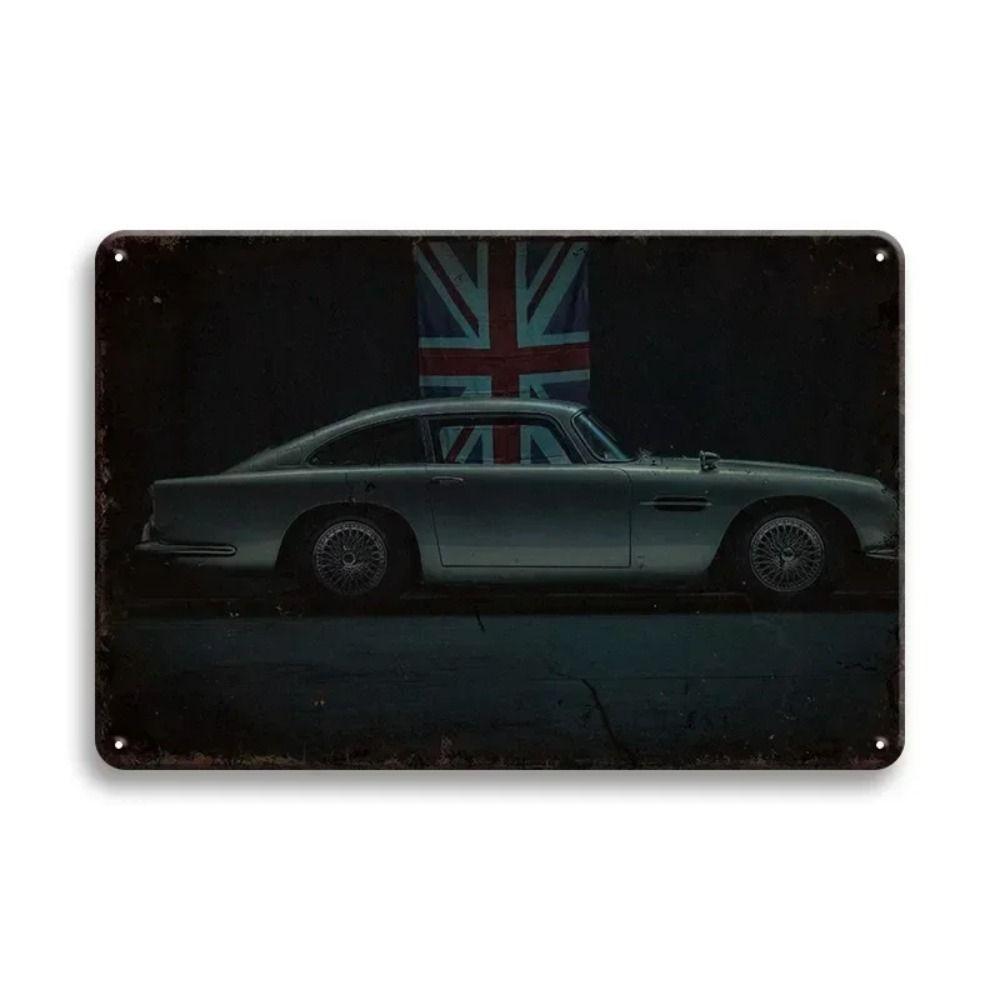 Cartello Murale in Metallo Bar Garage, Placca Decorazione Interni Auto 20x30cm