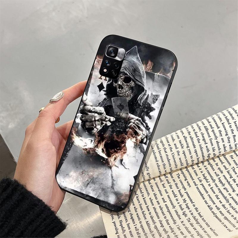 Phone Case For Xiaomi Redmi Note 13 12S 12 Pro 11S 11 10 Pro 10S 12S Redmi 10 10C 9C 13C Skull Skeleton Woman