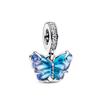 New 2024 925 Sterling Silver Plated Blue Pave Series Star Owl Butterfly Moon Pendant Diy Jewelry Bead Fit European Bracelet