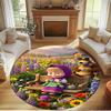 cartoon animation Print Round Rug, Washable Floor Carpet, For Entryway Dorm Laundry Room Office Study, Home Decor Birthday Christmas Gift