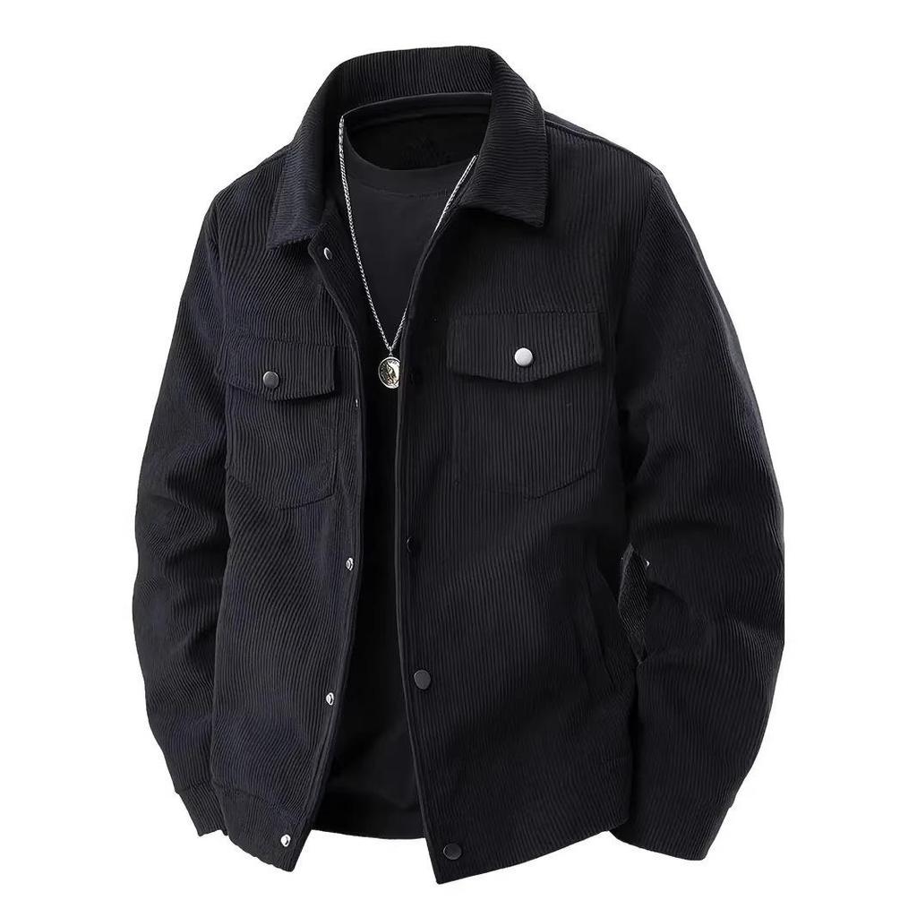 Europäische und amerikanische gestreifte Herrenjacke: Hochwertige Frühjahrs-/Herbst-Oberbekleidung