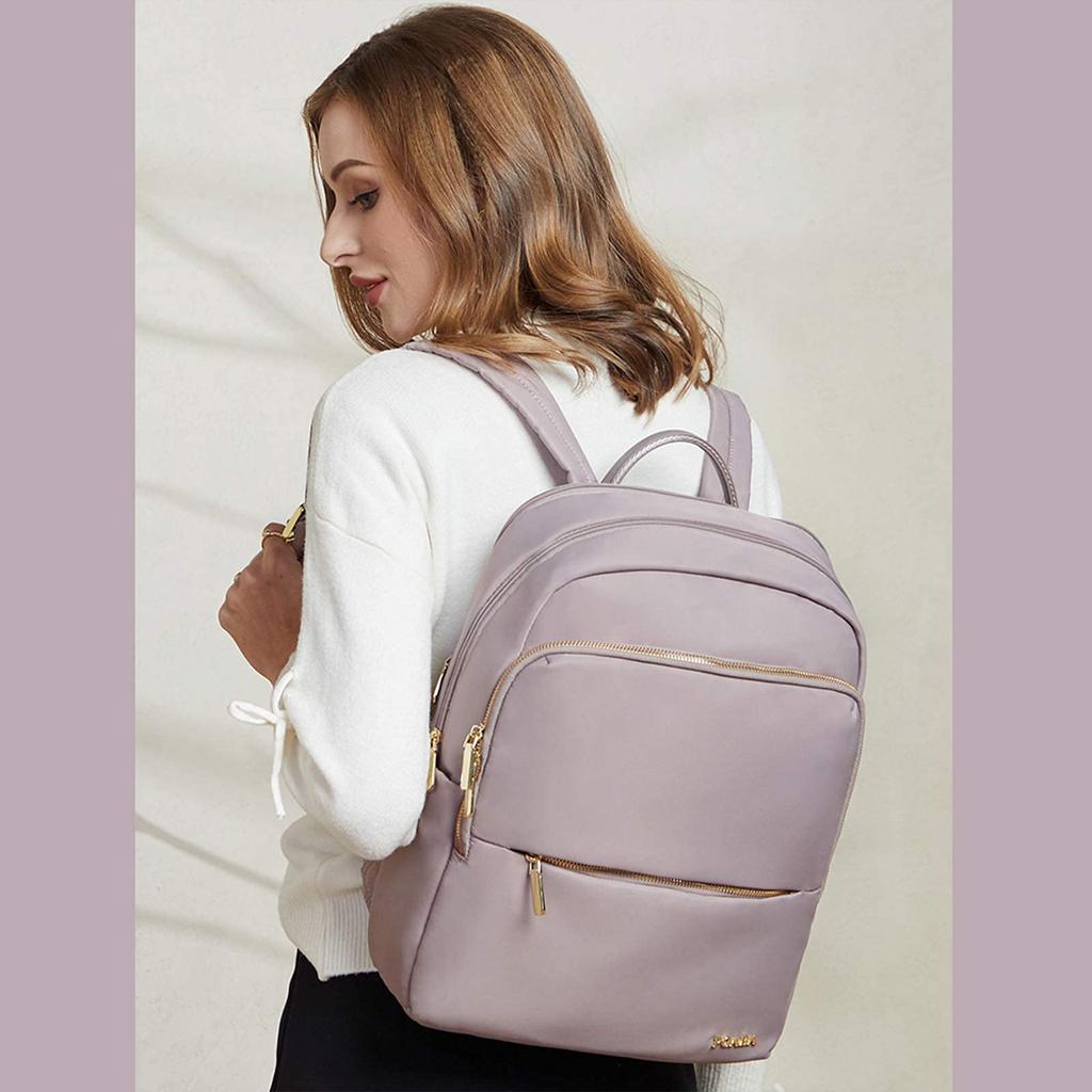 SUNLUTO Women's Waterproof and Anti-theft Backpack with Large Capacity, Separate Laptop Pocket for A4 and 14-inch Laptops, and Luggage Straps for