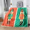 3D Nutcracker Christmas Tree Soft Plush Blanket,Flannel Blanket Throw Blanket for Living Room Bedroom Bed Sofa Picnic Cover Kids