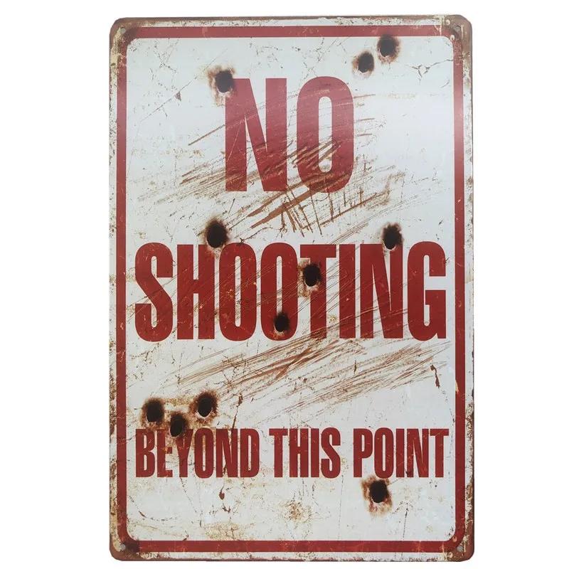 Vintage No Trespassing Metal Signs Beware Poster Plates Sign Warning Fallout Metal Plaque Tin Sign Farmhouse Wall Decoration