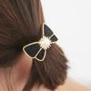Personality Frosted Pearl Bow Shape Rubber Band Hair Ring