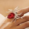 Halloween Übertriebene Kristall Spinnenringe für Damen Herren Trend Gothic Punk Insekten Tier Fingerring Hip Hop Party Schmuck Geschenk
