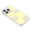 For iPhone 16 Pro Case Rhinestone Edge Pearl Love Decor TPU+PC IMD Phone Cover