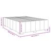 Bed Frame without Mattress Cream 140 x 200 cm Fabric