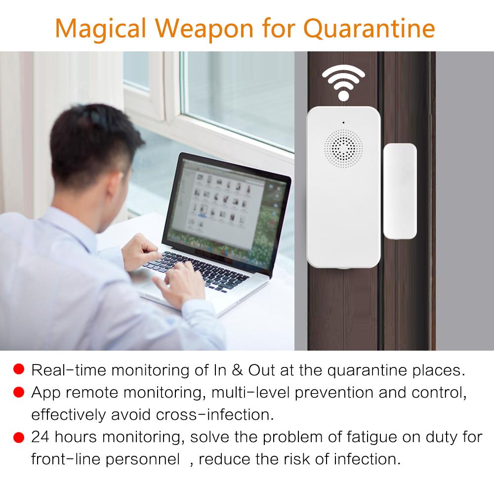 Smart WiFi Door And Window Alarm Sensor, Realtime Smart Door Sensor Sound Alarm, Pool Alarm For Kids Safety, Detector Security Alarm