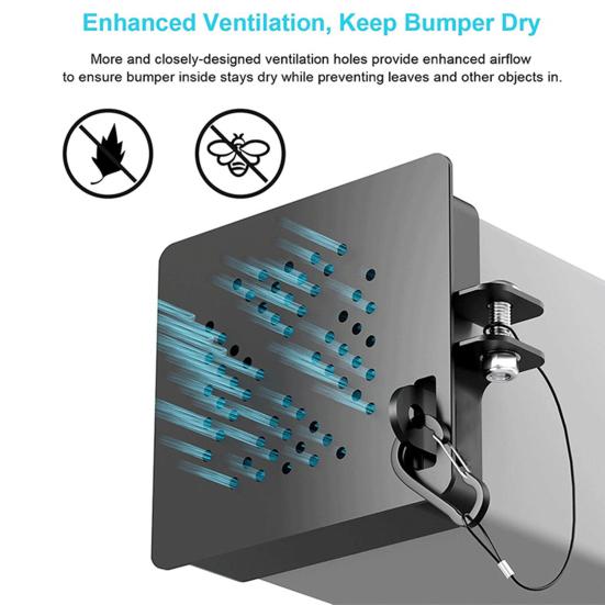 RV 4x4 Bumper End Cap with Ventilation Holes Durable Construction Universal Fit Heavy-duty Sewer Hose Bumper Cap