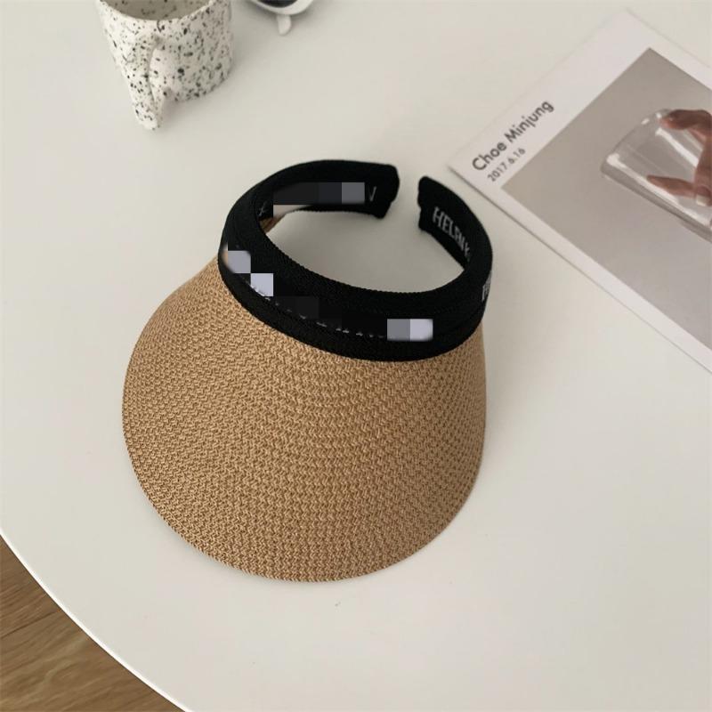 High quality summer fashion sunshade sun hat straw headband empty top hat summer sports women's hat