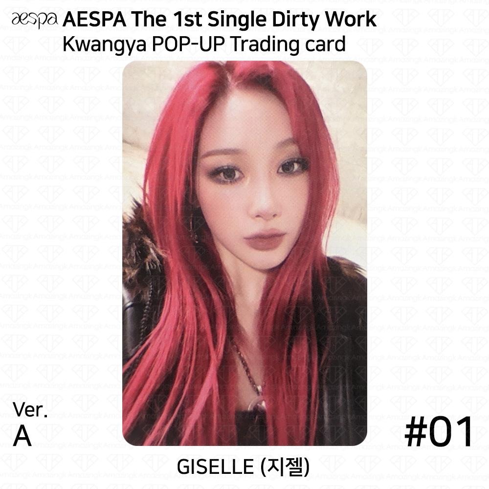 aespa 1º Álbum Single Dirty Work MD Oficial Cartão Colecionável Fotocard KPOP K-POP
