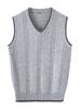 Men's Woodpecker Cashmere V-Neck Wool Vest - Solid Color, Sleeveless, Knit Sweater for Spring & Autumn