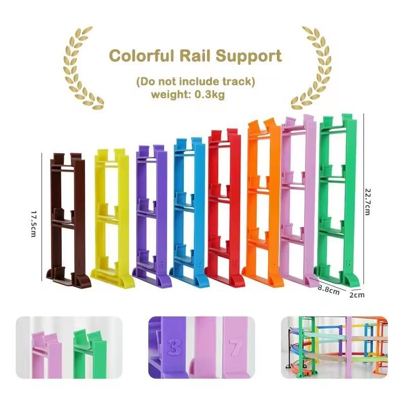 

New Colorful Spiral Wooden Tracks All Kinds Railway Bridge Piers fit for Brand Wooden Train Tracks Toys for Children Gift