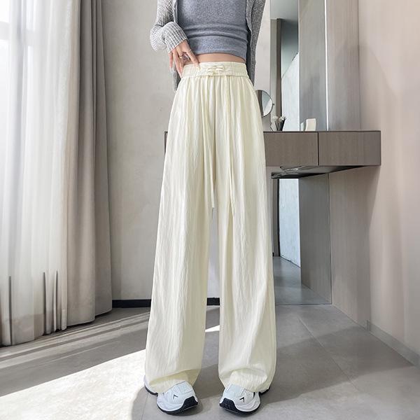 

Women s 2026 Yamamoto Loose Wide-Leg Pants - Thin Style, Petite, Casual, High-End Drape Double Extra Large покинуть белый
