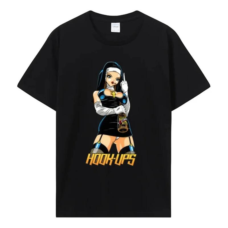 Nueva Camiseta Con Estampado De Monja Sexy De Hook Ups Para S